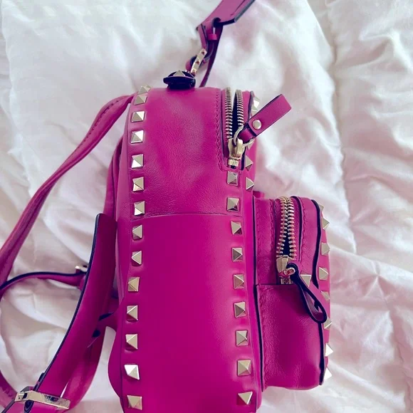 Valentino Mini Rockstud Pink Backpack - Picture 10 of 11